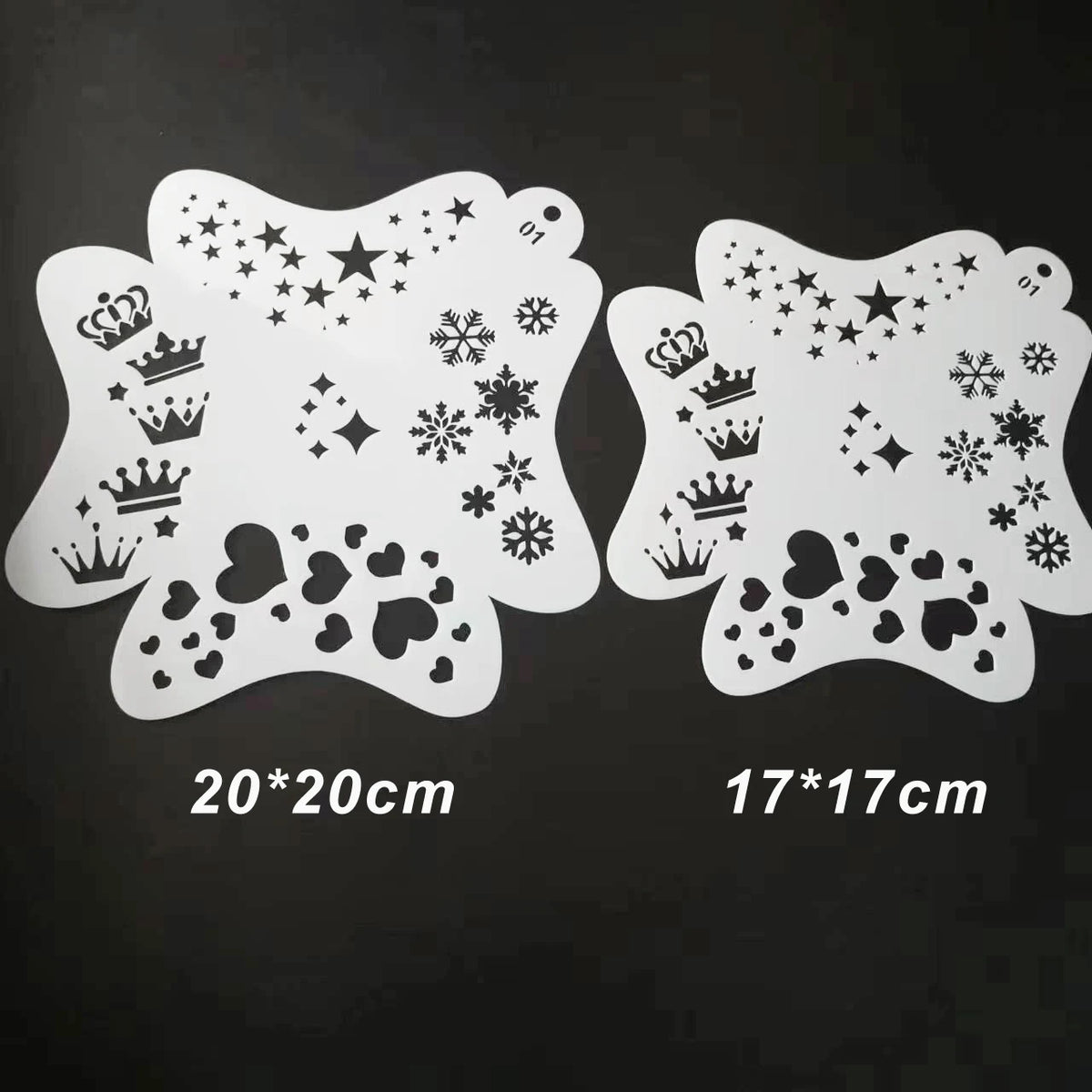 17*17cm Stencils for Body Painting Face Art Halloween Birthday DIY Makeup Stamps Temporary Tattoos Reusable Stencils Plastics Vue
