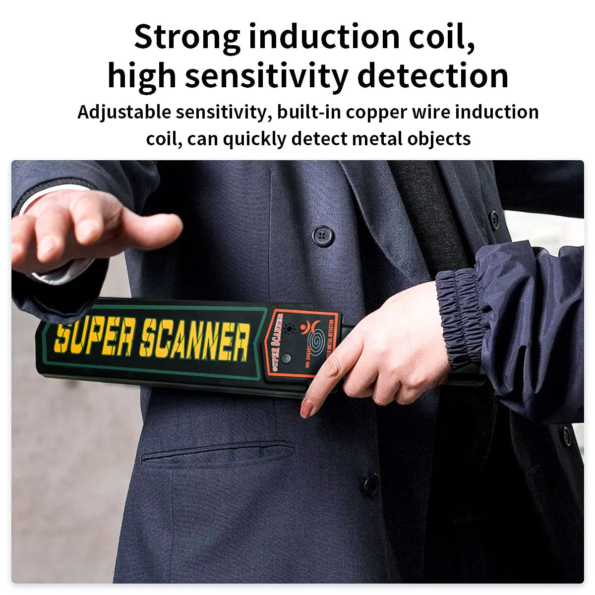 Safe Checking Metal Detector Handheld Metal Detection Gold Finder Portable Scanner Depth Wall Detector Security Inspection Devic Vue