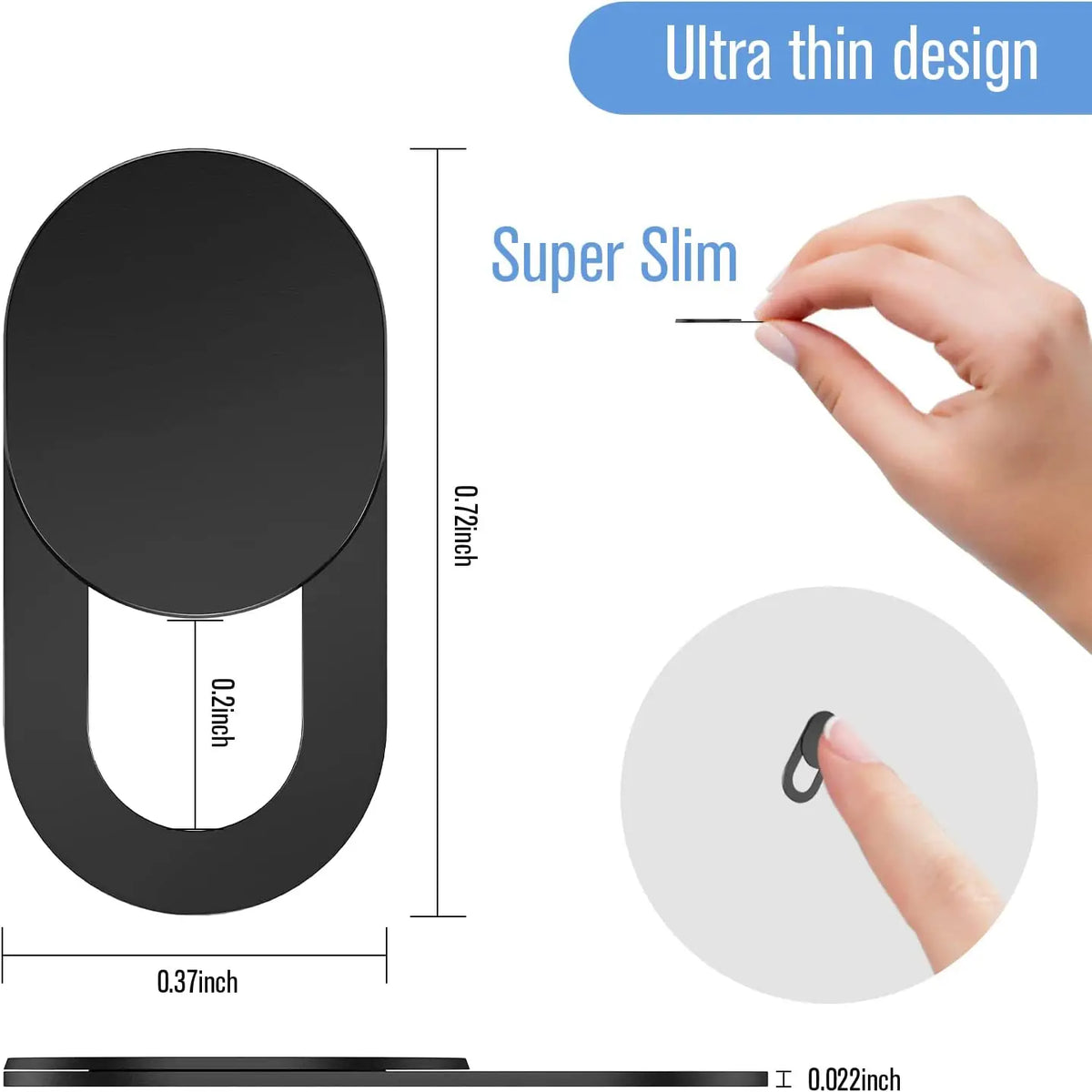 10-80PC Ellipse Webcam Cover Privacy Slider for Laptop Desktop PC Phone Tablet Anti Peep Camera Lens Shield Thin Vue