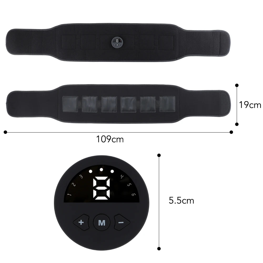 EMS Muscle Toning Belt – Abs & Waist Massager Fitness Device EMS Toning Belt Vue