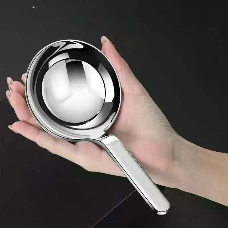 201 Stainless Steel Deepen Tablespoons Soup Ladle Short Handle Large Ramen Bouillon Spoon Kitchen Tableware Cooking Utensils Vue