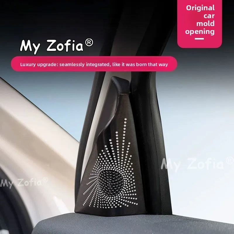 Car A-Pillar Speaker Cover Trim Auto Front A Pillar Audio Speaker Grille Decor Frame Accessories For GWM Ora 5 2025 2026 2027 Vue