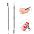Remover Stainless Steel Double For Pedicure Dead Skin -ended Cuticle Pusher Push Manicure Nail Art Cleaner Care Tool Vue M269 12cm-GT-7