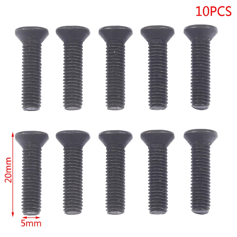10pcs Drill Chuck Shank Adapter Screws Left-Handed Thread Set Screws M5/M6 22mm Professional Metal Tool Accessories Vue M5x20