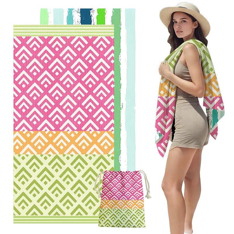 80 * 160 Double-sided Velvet Quick-drying Bath Towel, Adult Water Absorption Without Hair Loss Soft Beach Towel Vue SMRSTJ-SM17 80 160