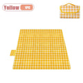 1-4PCS Foldable Portable Picnic Blanket Outdoor Beach Mat Camping Ground Pad Waterproof Lightweight Sandproof for Park Hiking Vue Yellow-1PC 200X200CM