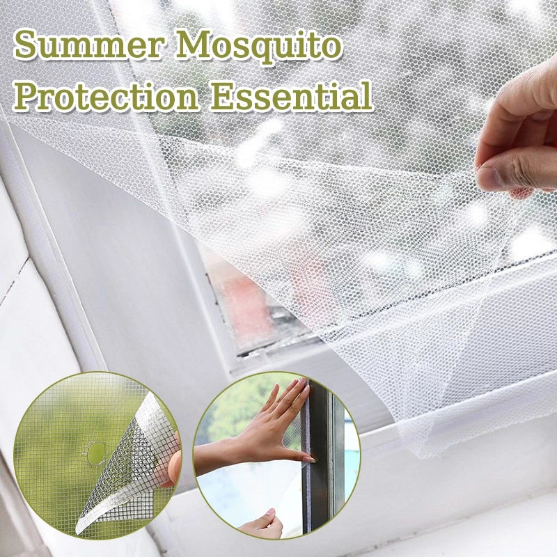 1-10PCS Simple Invisible Window Screen Mosquito Net Self Adhesive Thickened Polyester with Velcro for Home Window Vue