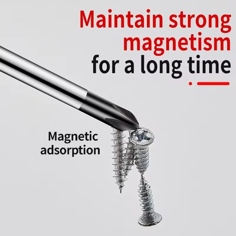 2PCS Magnetic Screwdriver Multifunctional Flat Head Cross Screwdriver Household Basic Anti Slip Manual Screw Drive Tool Vue