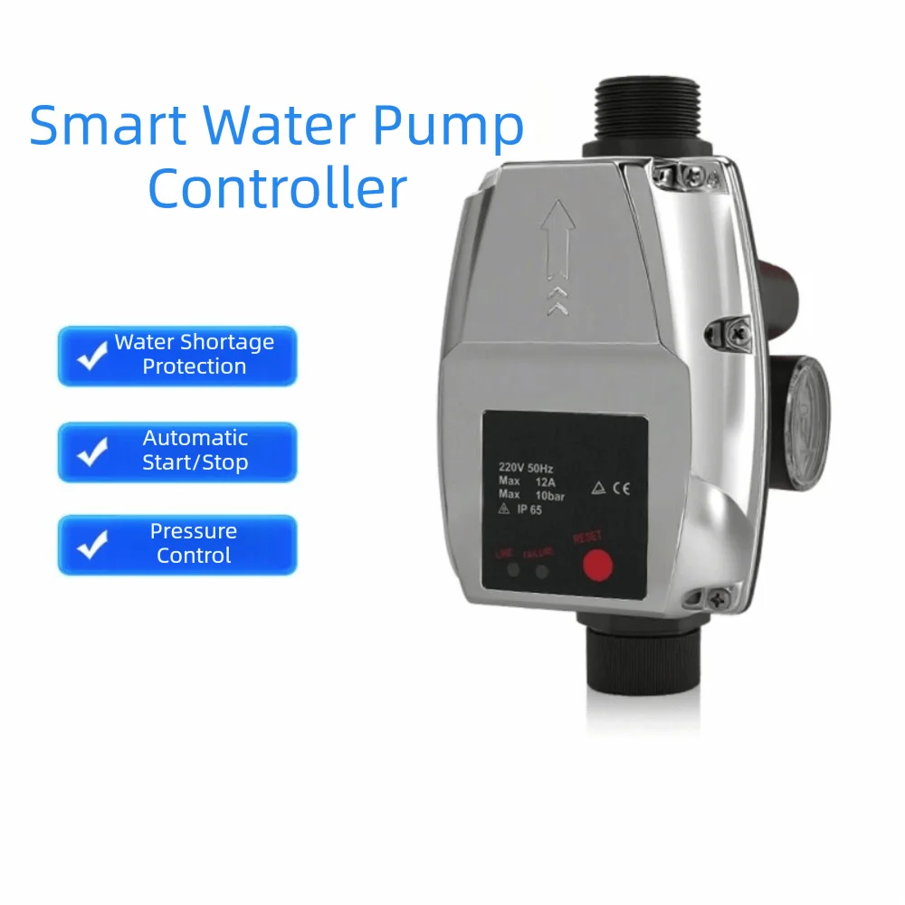 IP65 Rated Smart EV Water Pressure Control Switch Max Starting Pressure Intelligent Electronic Water Pump Pressure Controller Vue