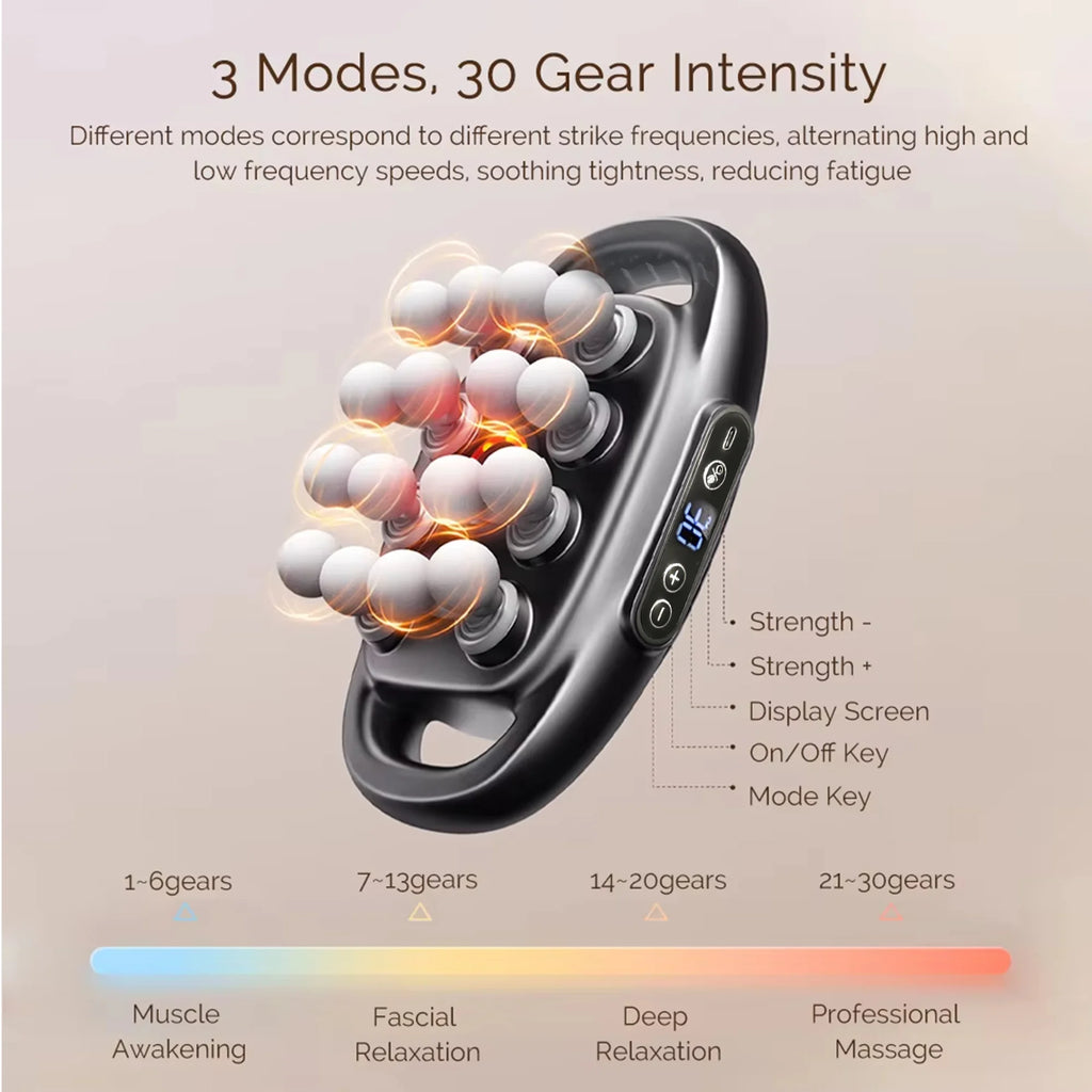 Massager Gun Set Deep Tissue Body Fitness Muscle Electric Relax Massager for Back Shoulders Legs Foot 16 Heads Vue