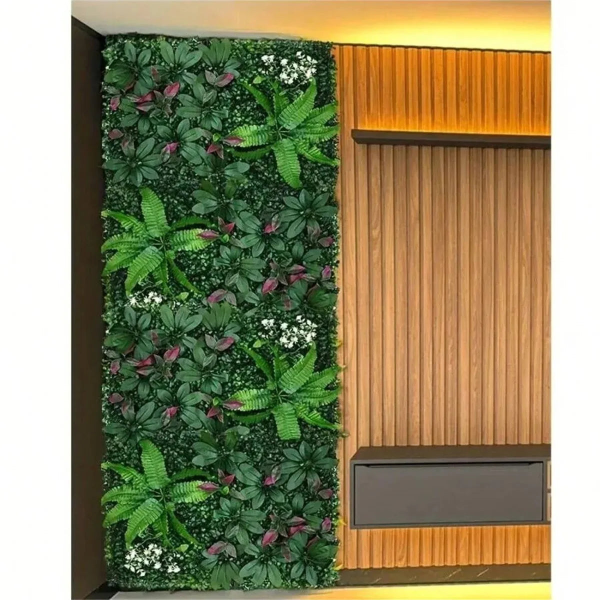 Artificial Green Wall Panels Faux Jungle Grass Decor for Home Garden Vibrant Greenery Mats for Outdoor Patio Weddings Christmas Vue