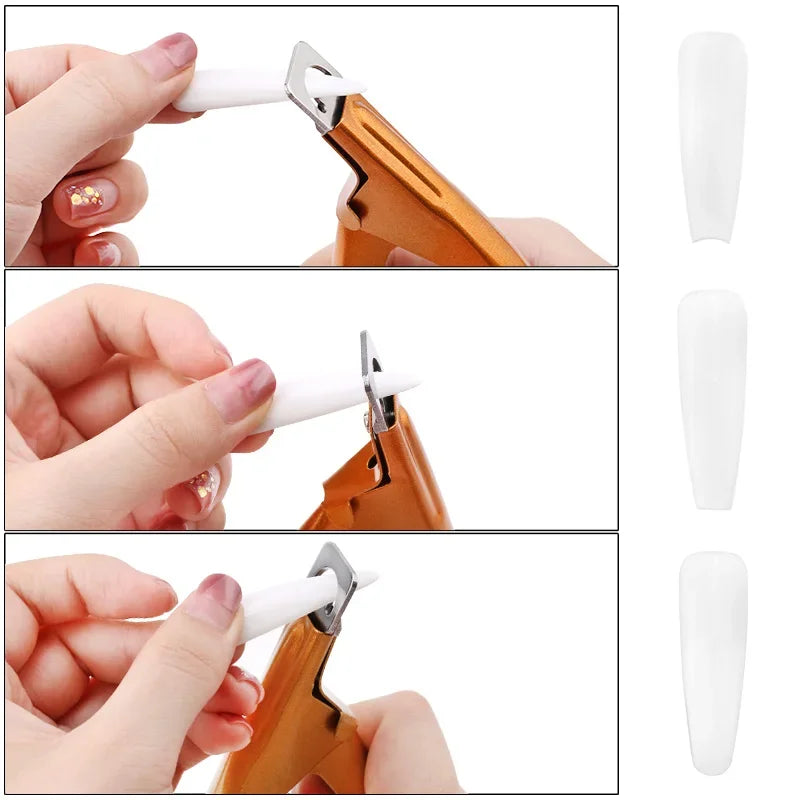 Nail Cutter Professional Fake Nail Cipper Tips Cutter U Type Acrylic Fake Nail Edge Trimmer Stainless Steel Nail Manicure Tools Vue