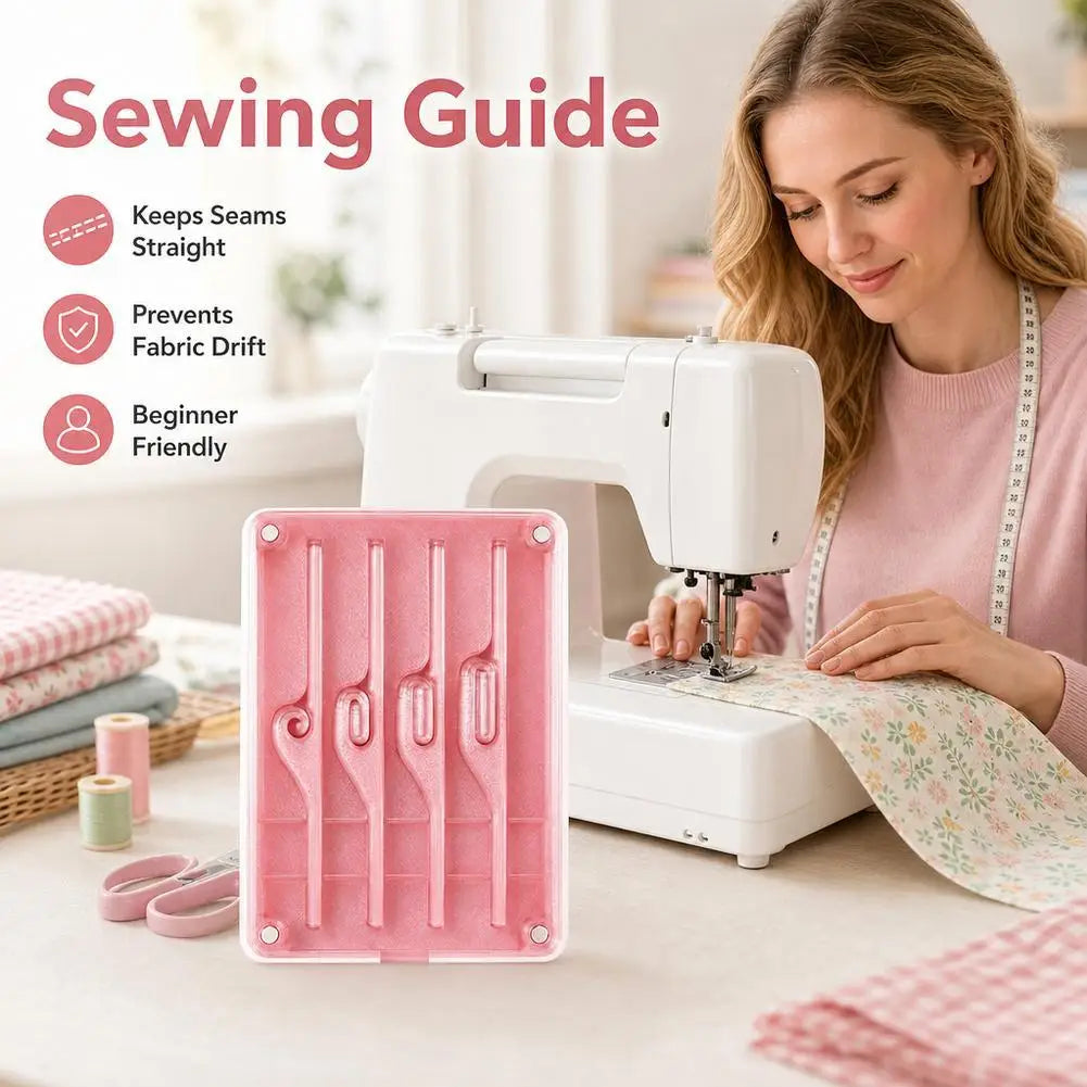 Sewing Machine Guide Aligner Straight Line Seam Guide Fabric Edge Positioning Tool for Home Quilting DIY Sewing Beginner Vue