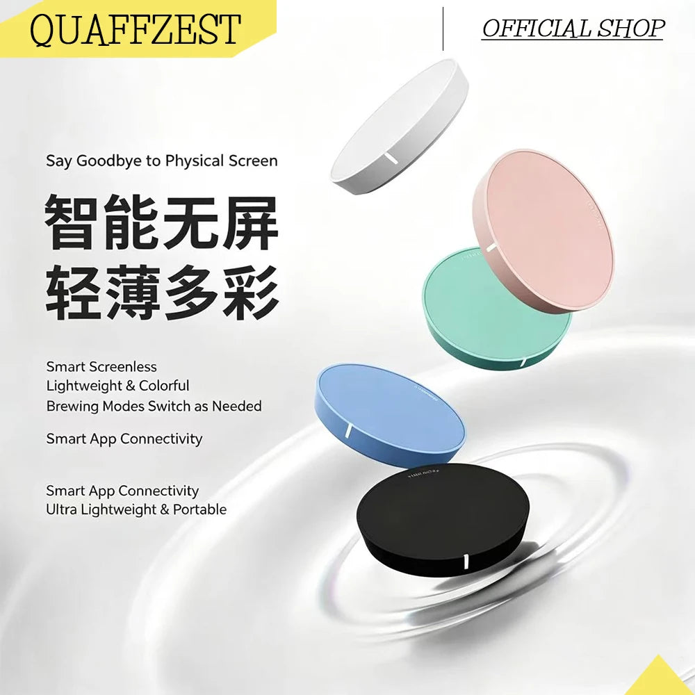 TIMEMORE Black Mirror Dot Coffee Electronic Scale Screen Free Intelligent App Interconnection Light Thin Bluetooth Coffee Scales Vue