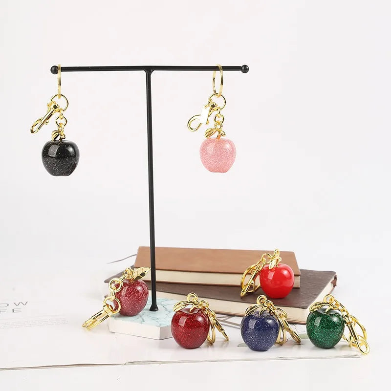 Fashion Delicious Red Cherry Keychain Summer Fruits Cherries Pendant Keyring For Women Men Jewelry Bag Key Accessories Gift Vue