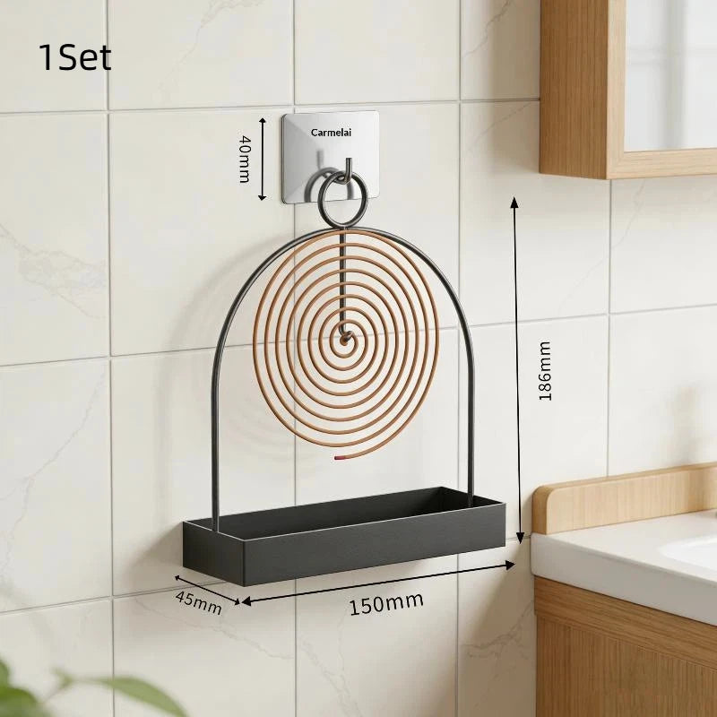 Mosquito Coil Holder Metal Sandalwood Plate with Hanging Hook for Home Bedroom Outdoor Mosquito Control Vue 1pcs