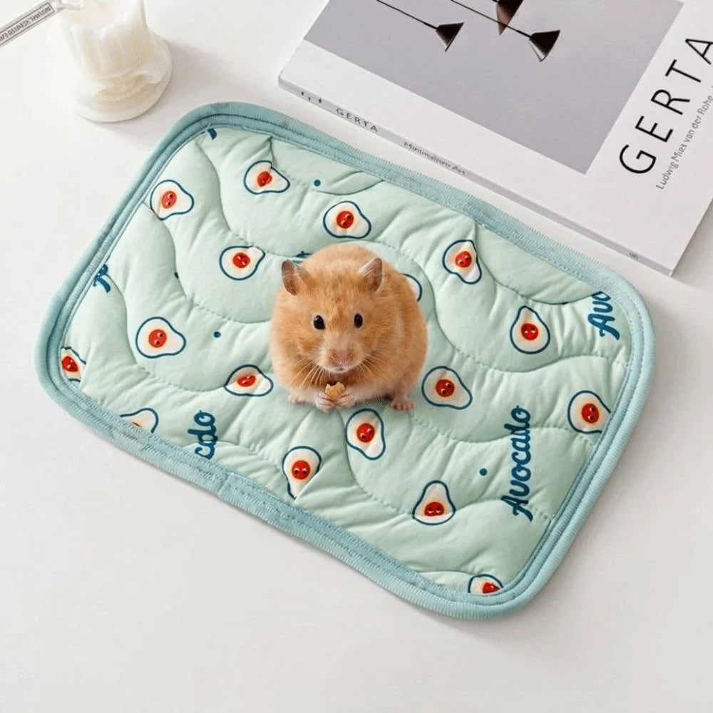 Soft Mini Pet Ice Mat Cartoon Breathable Hamster Cooling Mat Heat Dissipation Durable Small Pet Cooling Pad Small Pet Vue
