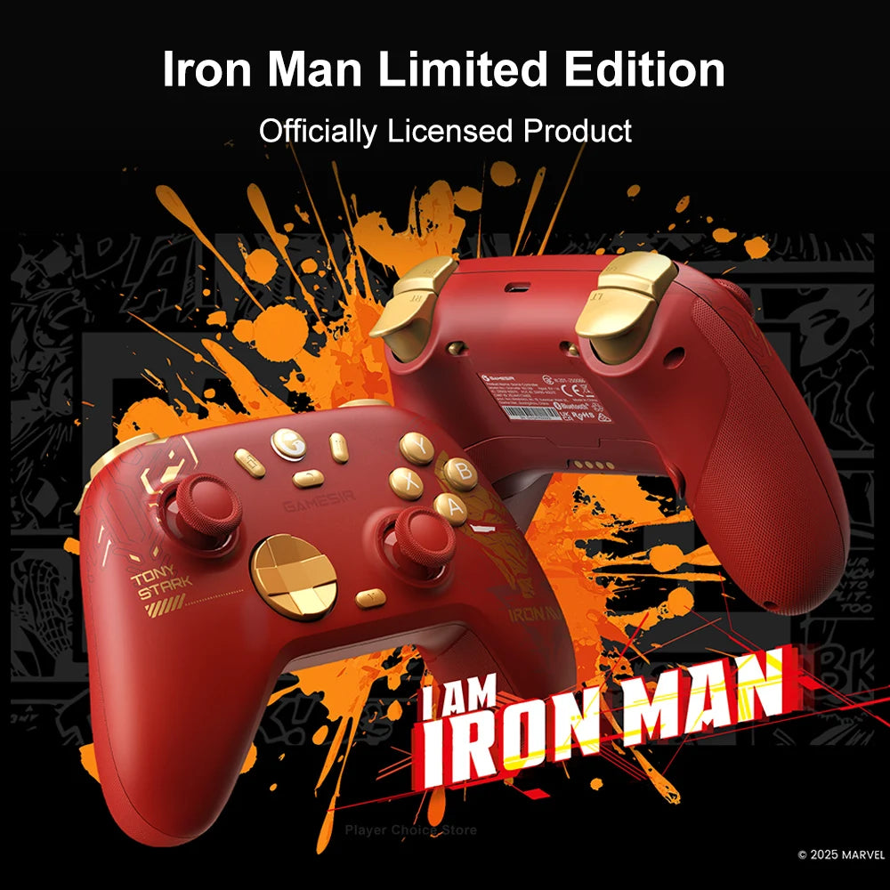 GameSir Nova 2 Lite Iron Man Edition PC Gamepad Wireless Controller for Windows iOS Android Mobile Steam Switch 2&1 Controle Vue