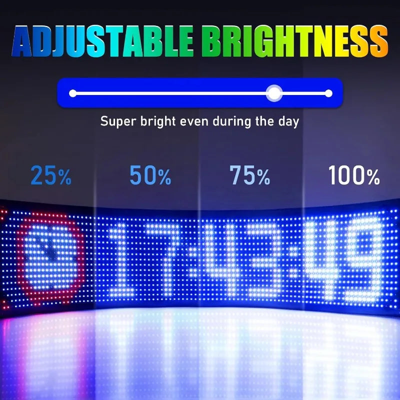 2PCS Devil Eyes Light Programmable Flexible Screen DIY Text Pattern Soft Screen LED Lights App Control for Golf Car Trucks Decor Vue