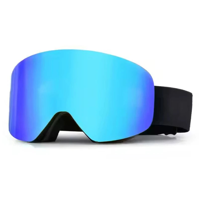 Ski Goggles Full Blue Revo Snowboard Snow Wide Vision Over Glasses Frameless UV Protection Anti Fog Unisex Winter Goggles Vue 16 Blue China Mainland