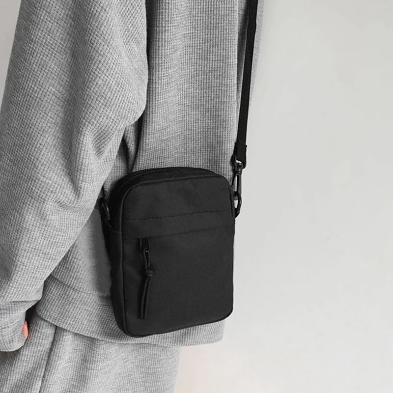 Neutral Shoulder Bag Men Women Small Square Suitable Travel