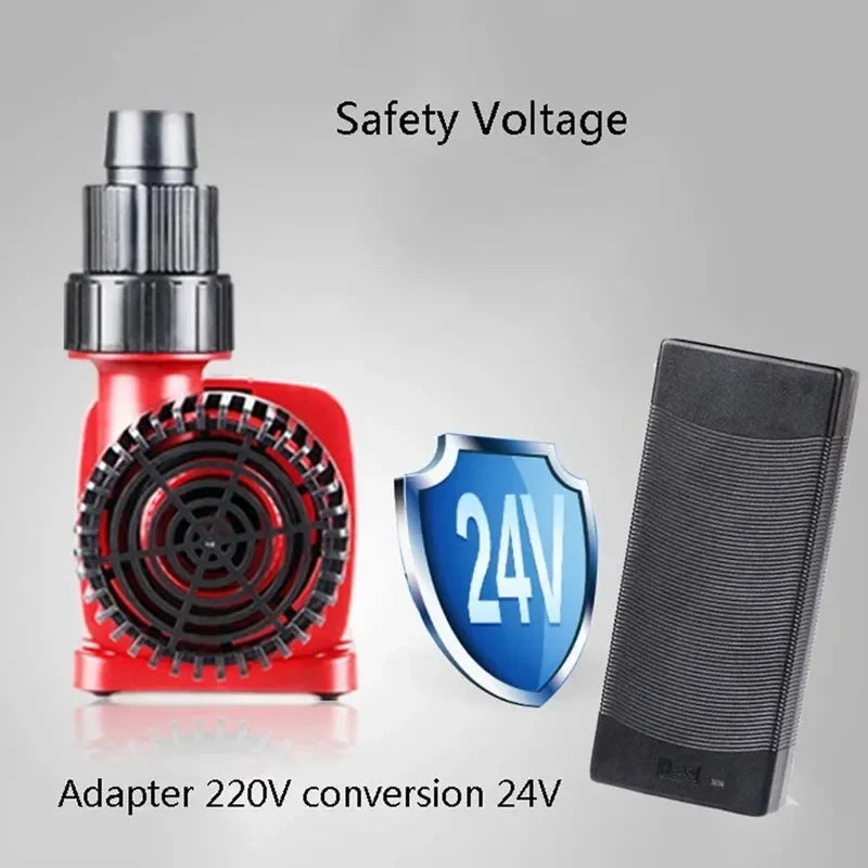 Aquarium Ultra-Quiet Submersible Pump Variable Frequency DC Water Pump with Controller Flow Adjustable Fish Tank Circulate Pump Vue