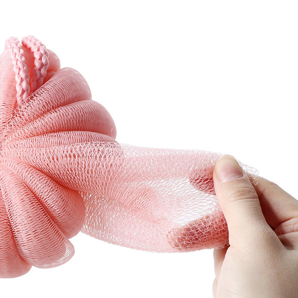 Portable Bath Ball Hanging Rubbing Pumpkin Shape Foam Ball Cute Girl Back Rubbing Bath Supplies Soft and Skin-friendly Bath Ball Vue
