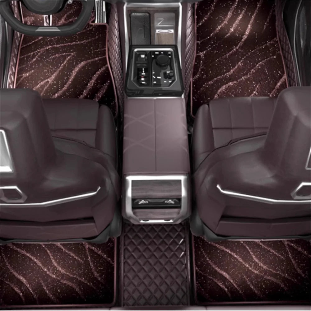 DS4 Custom 5D PU Leather Car Floor Mats – All-Weather 2-Row Custom Car Floor Mats Vue