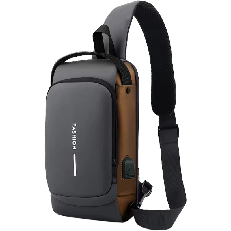 Sleek Contrast Multi-color Sling Bag Multi-pocket Adjustable-strap
