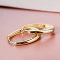 Huitan Gold Hoop Earrings – Trendy Women's Fashion Jewelry Fashion Hoop Earrings Vue E2538