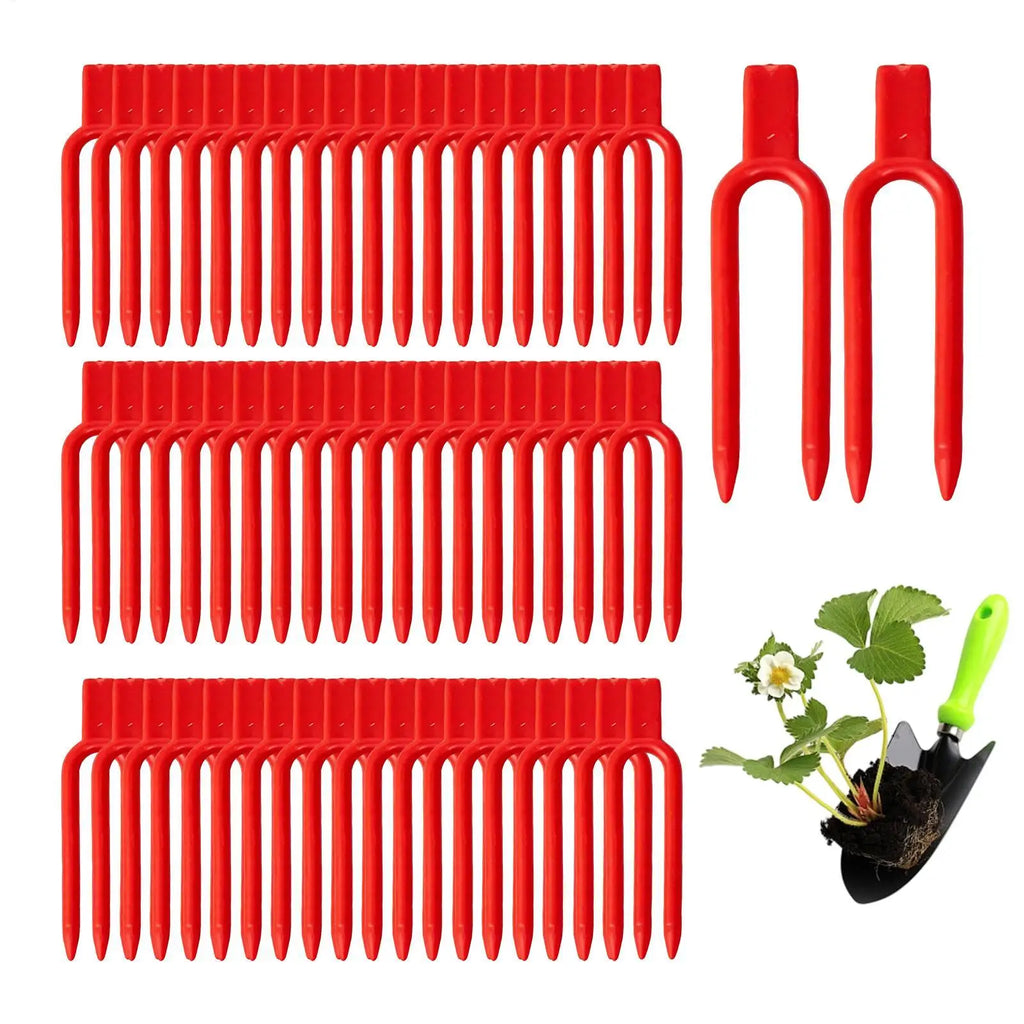100PCS Plant Vine Fixing Pins, Reusable Garden S taples For Strawberry Watermelon Climbing Plants, Heavy Duty Securing Tool Vue