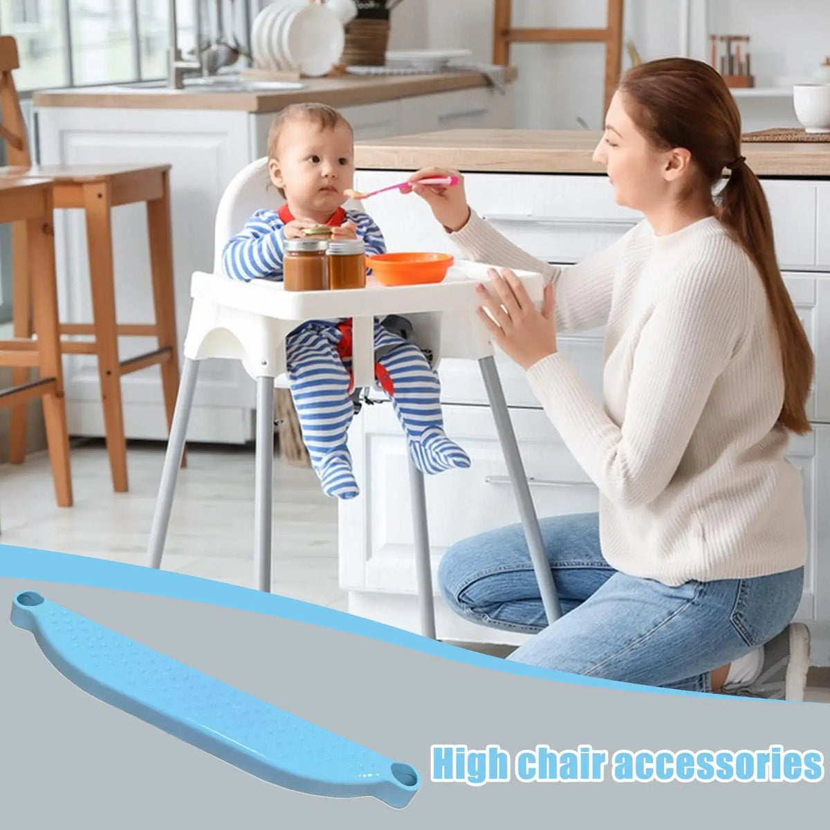Adjustable High Chair Foot Rest Non Slip Cushion Under Desk Footrest for Toddler Baby Eating at Home Office Chair Accessories Vue