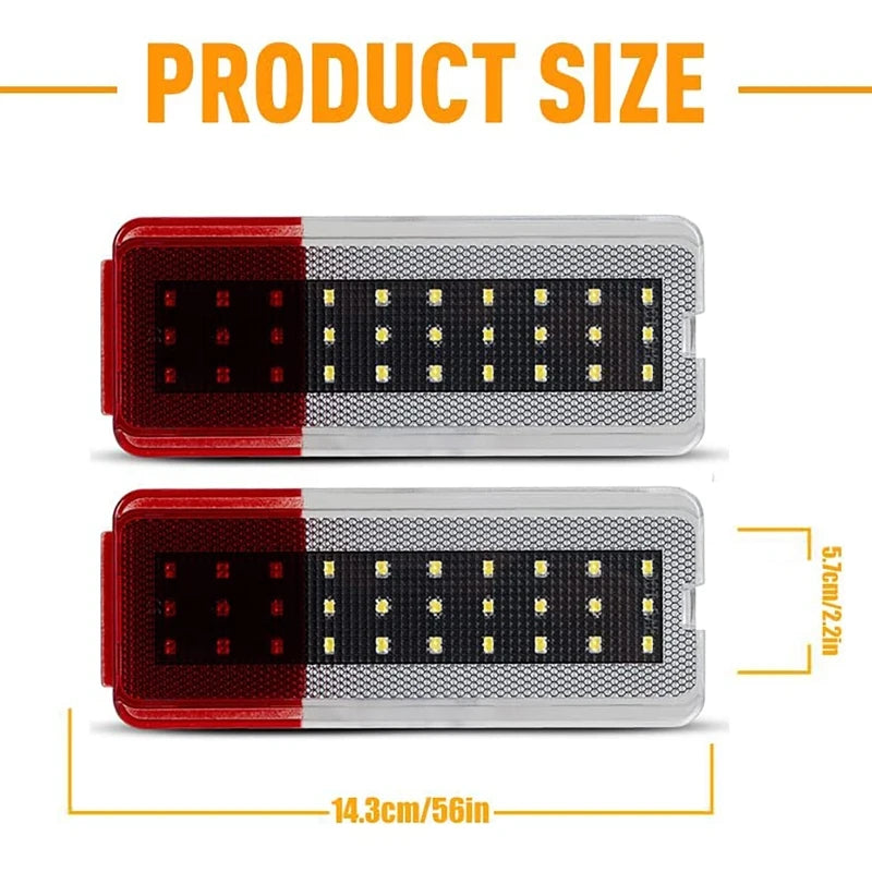 2Pcs/set Car Door Inner Panel Light LED Light For Ford F250 F350 F450 F550 1999-2007 /For Ford Excursion 2000-2005 Vue