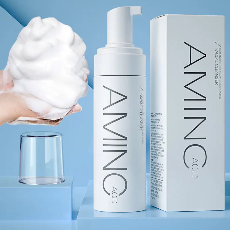 Amino Acid Cleansing Mousse Moisturizing Oil Control Deep Cleaning Mites Removal Acne Facial Cleanser Foam Skin Brightening Vue