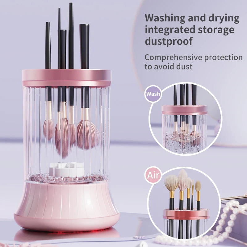 Rechargeable Makeup Brush Cleaner Machine Multifunctional Cleaning Drying Tool Vue