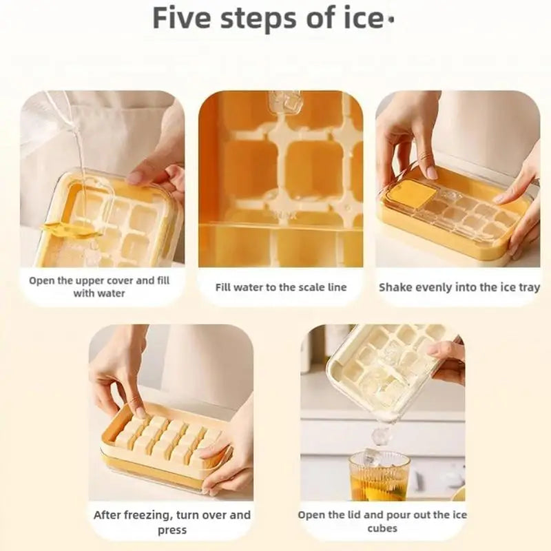 Ice Cube Tray with Lid & Press-Release Mold – 15 Cubes Ice Cube Tray Vue