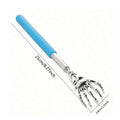 Portable Telescoping Stainless Steel Back Scratcher Rubber Grip Handle Anti-Itch Relief Body Massager Relaxation Xmas Present Vue Blue