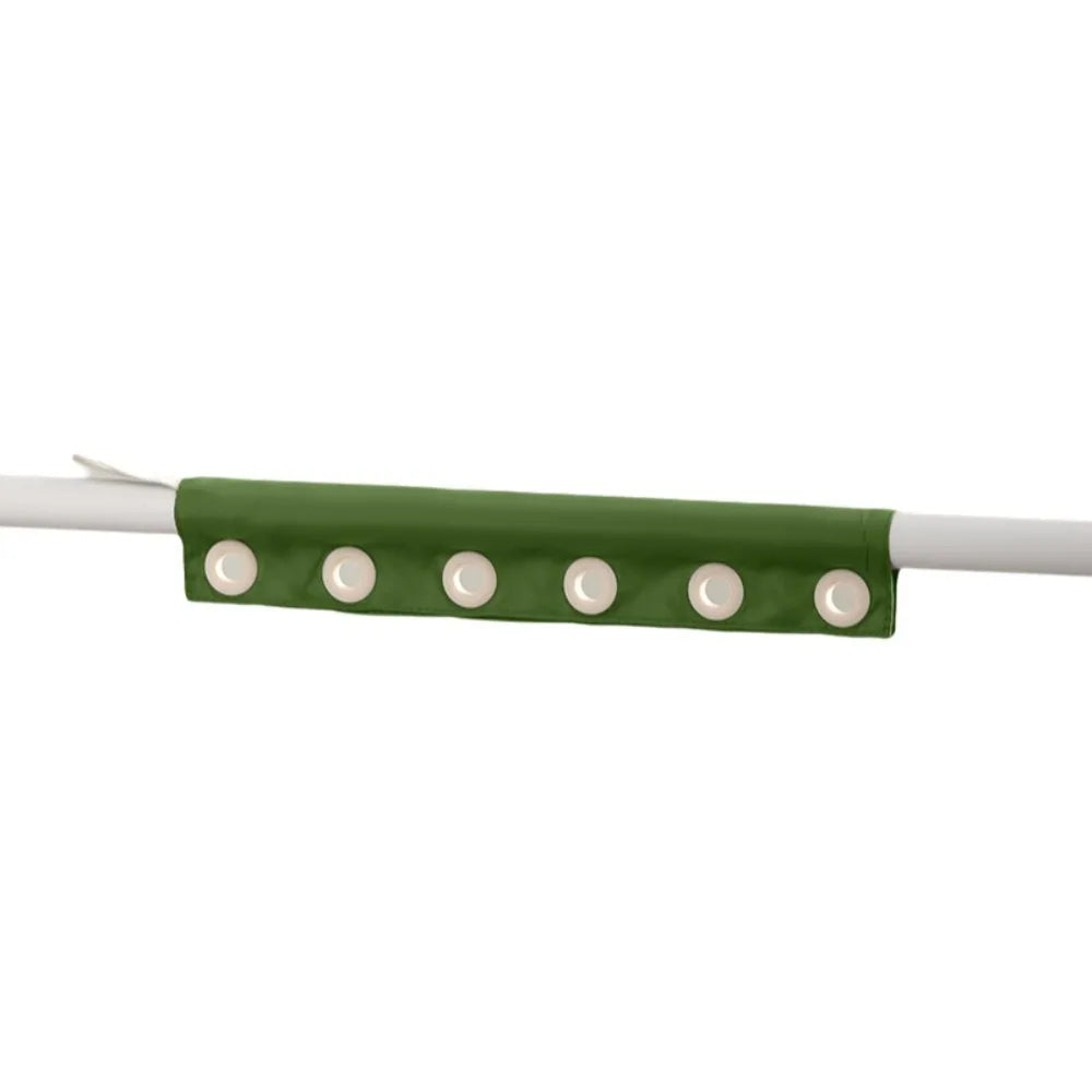 Removable Windproof Hanger Foldable 6 Clips Fabric Clothing Clip 6 Holes Strong Grip Hanging Socks Organizer Indoor Use Vue Green