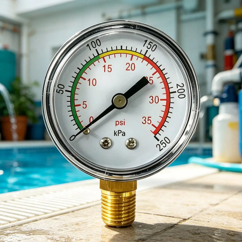 0-35 PSI Pool Pressure Gauge, Accurate Easy-Read Color Dial, Durable Replacement for Pool Filter Spa Hot Tub Water Pump Vue