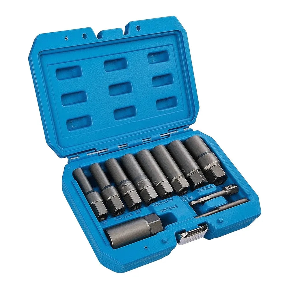 11-Piece Bolt & Screw Extractor Set – 3/8" Drive Socket Kit Bolt Extractor Set Vue