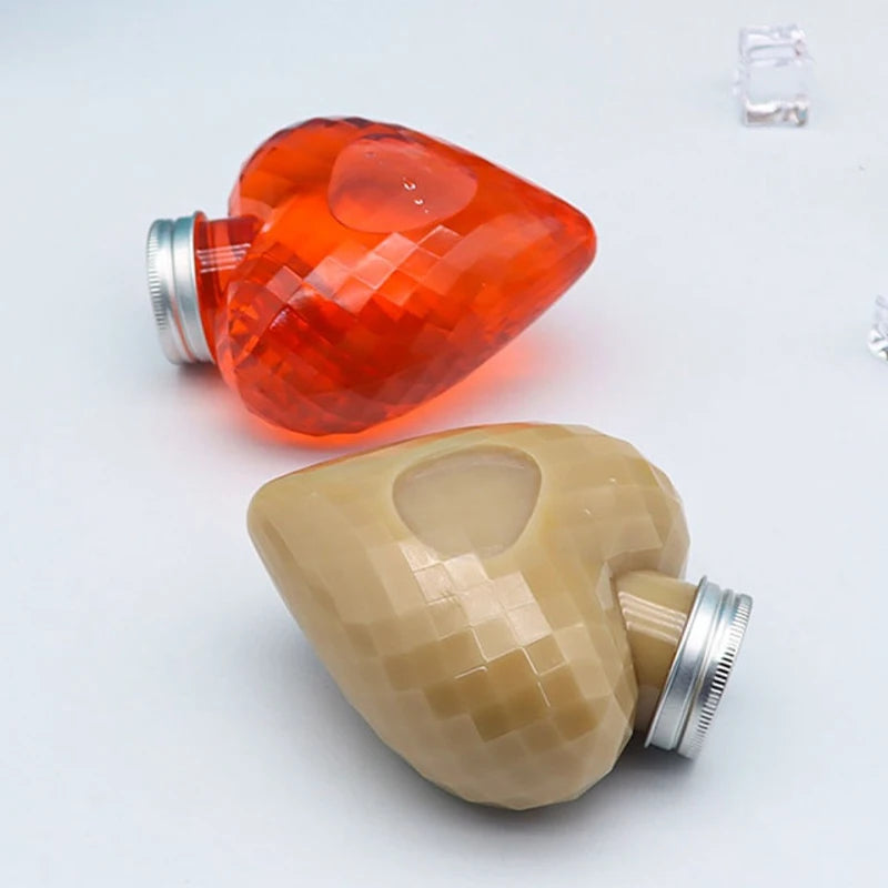 Plastic Heart Shape Bottles Drinks Storage Containers Drinking Water