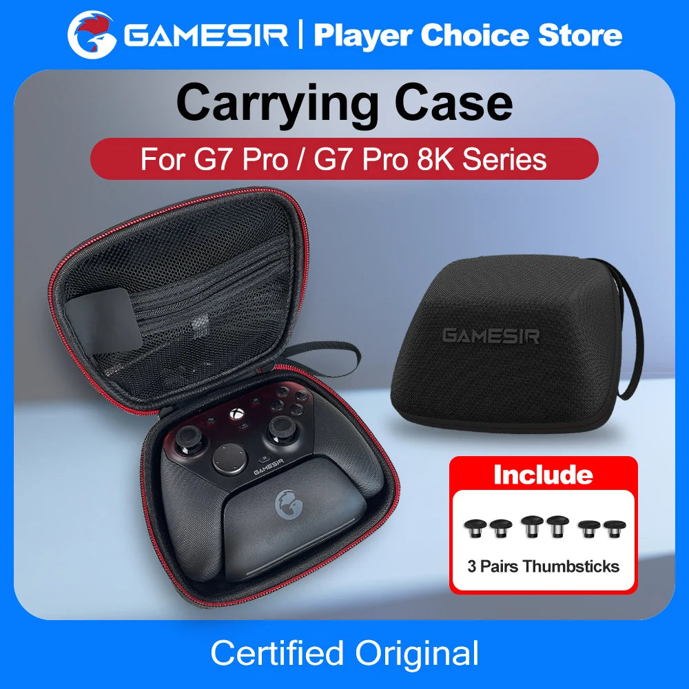 GameSir G7 Pro 8K Carrying Case for G7 Pro Wuchang ZZZ Aimlabs Champion Edition with 3 Pairs Swappable Thumbsticks Handy Bag Vue