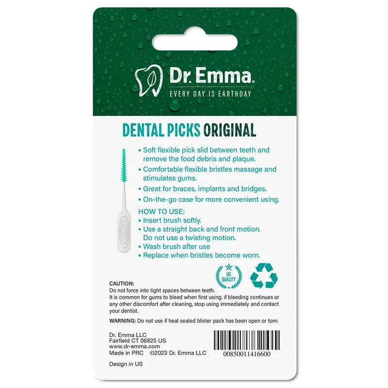Soft Silicone Interdental Brushes 100Pcs Mint Floss Picks for Braces Orthodontic Cleaning Vue