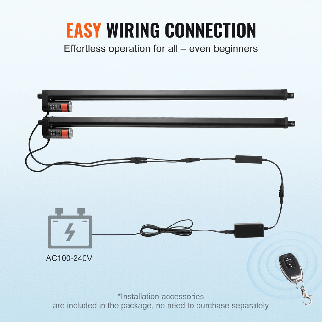 2-Pack 12V Linear Actuator 1000N 30" Stroke Kit IP54 | SucceBuy Electric Linear Actuator Vue