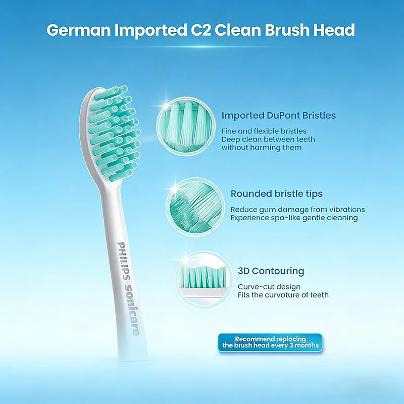 PHILIPS Adult Electric Toothbrush Rechargeable Oral Care Toothbrush Deep Cleaning With 3 Modes 2-Minute Timer Gift For Lover Vue