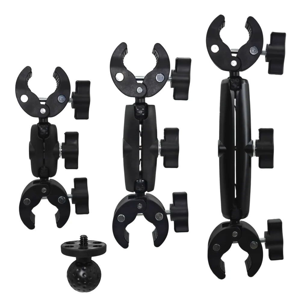 Double Head Clamp Kit For Insta360 X5 X4 X3 Motorcycle Bicycle Double Clip Bracket for GoPro 13 12 Action Camera Accessories Vue