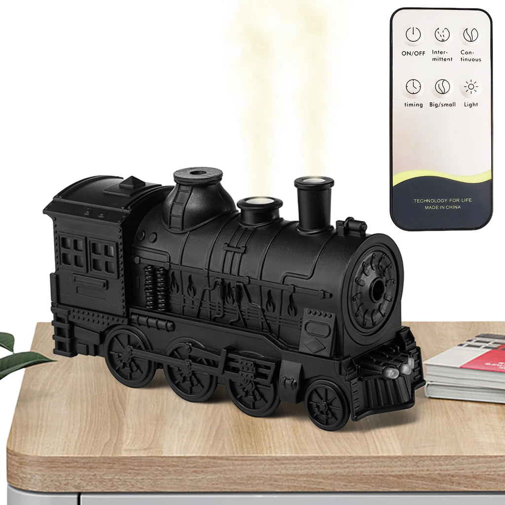 300ml Vintage Steam Train Aroma Diffuser & Humidifier | LED Light Aroma Diffuser Humidifier Vue