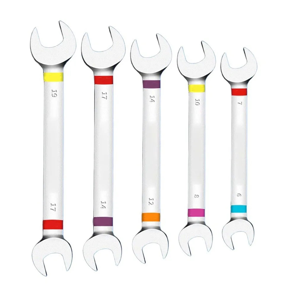Ultra-Thin Open-End Wrench | Rainbow CrV Spanner for Hex Nuts Open-End Wrench Vue