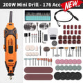200W Variable Speed Mini Rotary Tool – Electric Grinder & Engraver Rotary Grinder Tool Vue 176pcs EU PLUG