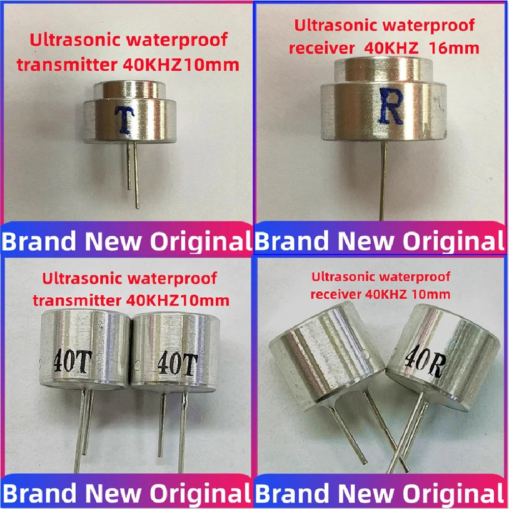 5 10PCS Ultrasonic waterproof probe 40KHZ 16mm 12mm 10mm Ultrasonic probe waterproof split type Ultrasonic transmitter receiver Vue
